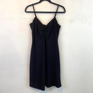 VINCE black wool sleeveless mini dress